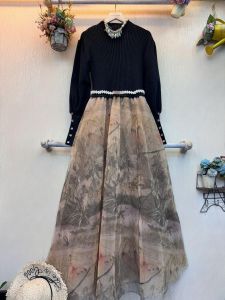 Dress nagita set outer // Dress tile mix rajut import // Dress pesta cantik