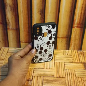Casing Vivo 1817 1816 1814 1811 1807 Softcase Oval Black Motif Mickey Mouse Vivo Y91 Y93 Y95