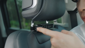 Quạt làm mát/Quạt cắm trại tựa đầu ghế sau ô tô chung với 3 tốc độ có thể điều chỉnh để lái xe du lịch có thể sạc lại USB