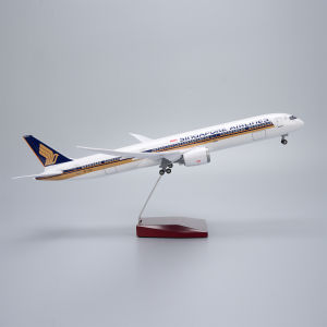 47cm Large Scale Singapore Airways B787-10 Diecast Resin Airplane Model Kit with Landing Gear Wheel For Display Collection