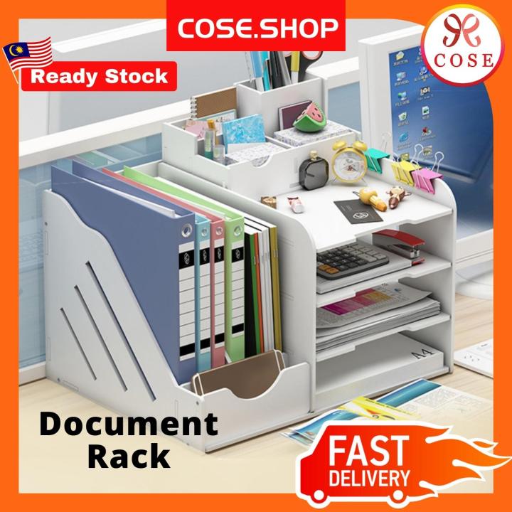 Cose document rack office table storage file organizer document rak