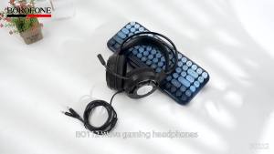 【NEW]】BOROFONE BO112 Wired Gaming Headset USB+3.5 Plug LED Light Stereo Sound Wired Over Ear Headphone Built-In Microphone For Desktop Computers Laptops