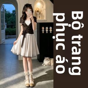 SENWA | Bộ Đầm Kiểu Hàn Quốc Mới cho Phụ Nữ Nhỏ Gọn Mùa Hè