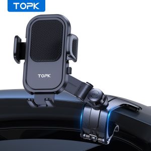 TOPK | TOPK Car Phone Holder for Dashboard [Multi-Angles&Stable] Adjustable Cell Car Phone Mount Anti-slip Silicone Clip for Smartphone