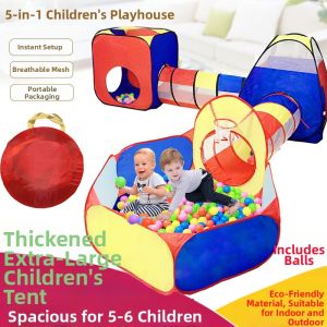 LIUJIAOGONGZHU | Large Child Play Tent Crawling Tunnel Ball Pit