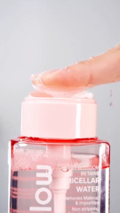 Glad2Glow Cherry Blossom Betaine Micellar Water 300ml Remove Makeup & Dirt Non Stripping Hydrating Gentle Cleansing Micellar Water For All Skin Type