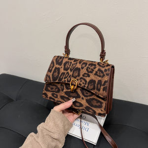 Leopard Print Small Square Bag Female 2024 New Arrival Fashion Crossbody Bag Fancy Easiest for Match Commuter Bag Minimalist Shoulder Messenger Bag