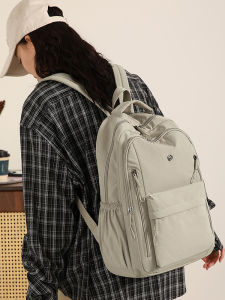 2025 New Womens Large Capacity Backpack Casual Commuter Style Nylon Fabric Computer Bag Travel Backpack Fashionable All-Match