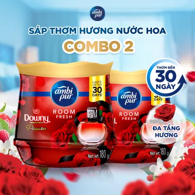 Combo 2 Sáp Thơm AMBI PUR Khử Mùi Khó Chịu Hương Huyền Bí/ Đam Mê Hộp 180G