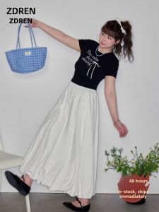 ZHANGDAREN | Bộ Đồ Nữ Dành Cho Người Mập Giúp Giảm Cân Và Trẻ Hóa Áo Thun Váy Cao Waist