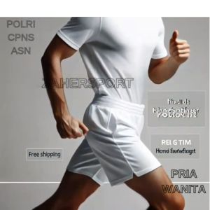 SETELAN OLAHRAGA RUNNING / GYM / BAJU PUTIH POLOS TES PENDIDIKAN / SETELAN OLAHRAGA PRIA / WANITA