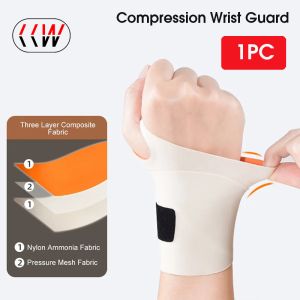 CCW 1Pcs Adjustable Thin Compression Wrist Guard Sprain Wrist Brace Tendon Sheath Pain For Men Women Wrist Exercise Safety Support