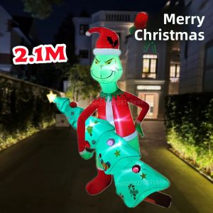 Quái Vật Bơm Hơi Giáng Sinh 21 Triệu Đèn LED Trang Trí Trong Nhà Ngoài Trời Sân Vườn Kết Hợp Cây Quái Vật