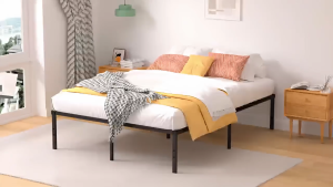 1-1.8m Giường Sắt Tải trọng 600kg Với Thanh Đỡ Bằng Thép metal platform bed frame Giường khung thép nặng khung