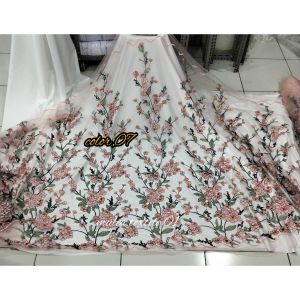 kain/bahan tile bordir garden bunga