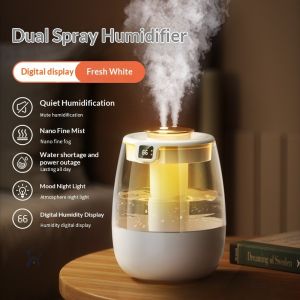 2.5L Large Capacity Top Fill Humidifier with UV-C Sterilization Ultra Quiet Operation Adjustable Mist for Bedroom Office Home