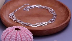 925 Sterling Silver Hiphop Necklace New Fashion Simple Geometric Handmade Clavicle Chain Party Jewelry Gifts for Women