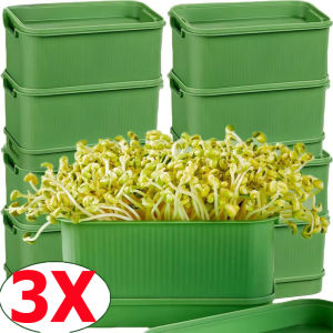 1/2/3Pcs Microgreens Sprout Trays / Sprout Hydroponics Plate Garden Soilless Cultivation Seedling Pot / Gardening Container Tools