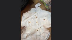 ÁO SƠ MI NỮ PHỐI NÚT VÀ ĐAI SIÊU XINH