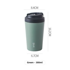 Portable Ceramic Inner Lid Coffee Cup High Aesthetic Value Office Gift Water Bottle Womens Style 2024 New Model American Style