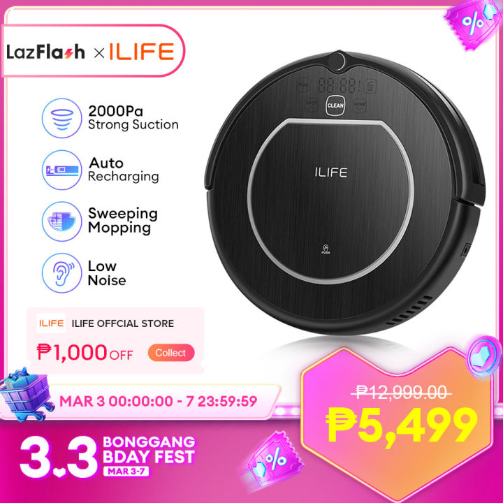 [PH Stock] ILIFE V55 Pro Robot Vacuum Cleaner Home Smart Sweeper