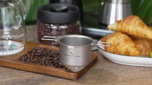 Boundless Voyage Titanium Reusable Coffee Filter Paperless Coffee Filter Metal Coffee Filter Pour Over Coffee Maker Ti6002P