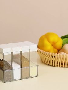 COLOGO 🥇 Spice Jar Seasoning Jar Spice Bottle Set Seasoning Storage Bottle Spice Bottle Seasoning Box Set (4 In 1)