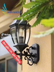 [HCM]Đèn vách tường gắn cột treo tường ngoài trời giả cổ