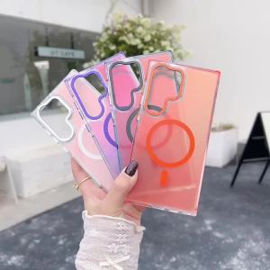 Applicable for Samsung S26 Ultra gradient two-color phone case S25 matte magnetic suction A56 anti-slip edge shockproof protec