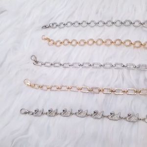 Thắt lưng nữ hình tròn hình chữ nhật đính đá đai váy thiên nga chuỗi dây xích