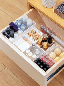 Transparent Mini Cosmetic Storage Box Drawer Type Wall Mounted No Drilling Household Mirror Cabinet Organizer Small Size