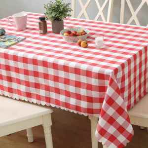 Blue Gingham Picnic Tablecloth