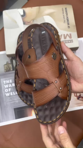 Sandal Nam HT.NEO Da Bò Nhập Khẩu Cao Cấp Kết Hợp Đế Đệm Massger Được Khâu May Chắc Chắn Kiểu Dáng Lịch Sự