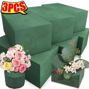 3Pcs Square Floral Foam Bricks Artificial Dry Wet Flower Mud Absorb Water Foam Blocks Plant Mud Flower Artificial Garden Decorations