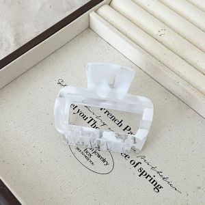 Elegant Small Square Hollow out Hair Clip Womens Shark Tail Hair Claw Simple Stylish Half Updo Hair Accessory