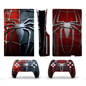 Vinyl Cover Skins for Playstation 5 Slim Console Controller Stickers Superhero Skin Wraps Set for PS5 Disc Edition Accessories
