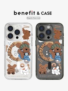 Cute Black Transparent Magnetic Anti-Fall iPhone Case