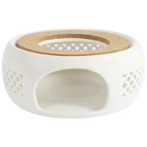 Ceramic Teapot Warmer Holder Base Hollow Ceramic Teapot Heater Base Practical Tea Coffee Water Warmer Candle Heating Base Holder