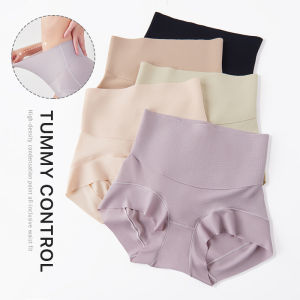 KUCHAR Women Seamless Underwear High Waist Micro Pressure Shaping Tummy Control Panties Antibacterial Breathable Briefs