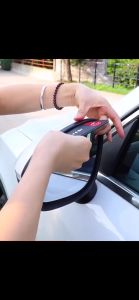 ชุดกระจกมองหลัง 2 ชิ้น คิ้วฝน กระจกมองหลังรถ กระบังหน้าฝน ลายการ์ตูนน่ารักเพื่อป้องกันรอยขีดข่วน