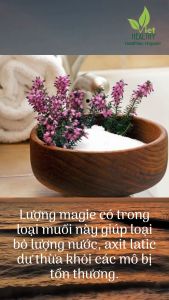 (Công ty muối Nam Định) Muối khoáng epsom làm đẹp (Muối tắm bé) Dùng ngâm tắm tẩy da chết giảm ngứa do côn trùng đốt hăm tã rôm sẩy nhanh lành vết thương Gói 200gr Koshka Home