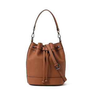 First-Layer Crystal Vegetable Tanned Cowhide Balloon Bag 2025 New Niche Design Retro Drawstring Mini Hand Bucket Bag