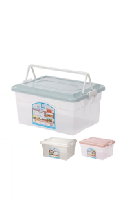 Hộp đựng thực phẩm nhựa VIỆT NHẬT - Trong suốt có nắp khóa quai xách - Đựng đồ ăn để tủ lạnh 6521