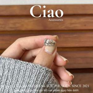 [KHÔNG ĐEN GỈ] Khuyên vành tai kẹp vành tai titan không gỉ đính đá mã 63 Ciao