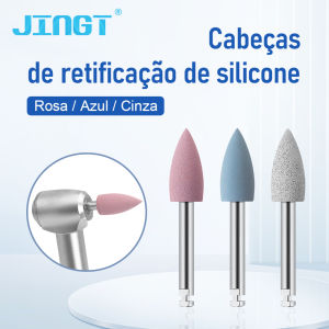 JINGT Dental Silicone Grinding Heads High Polishing Efficiency Compatible With Most Reduction Handpiece(12/10pcs Pink/Gray/Blue)