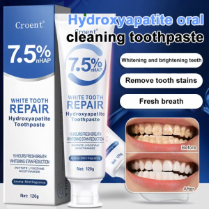 Whitening Toothpaste Hydroxyapatite Fresh Breath Reduces Tooth Stains Bright White Toothpaste Fragrance nursing care Toothpaste*.