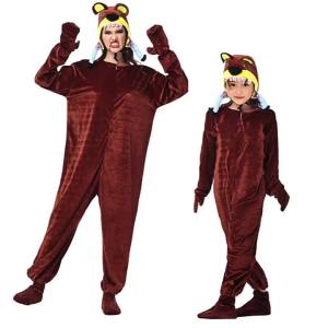 European and American New Halloween Eater Bear Animal Character Cosplay Clothes Children Costumes Parent-Child Clothing
