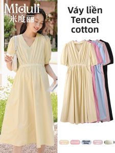 MIDULI | Maternity Summer Dress with French Style Puff Sleeves