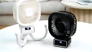 KONKA Octopus small fan silent shaking head office home baby stroller rechargeable portable mother and baby dedicated 风扇 支架风扇