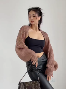 💥[A445] Áo khoác len Cardigan kiểu TAY DƠI LEN GÂN tay dài chống nắng dày dặn - L2M